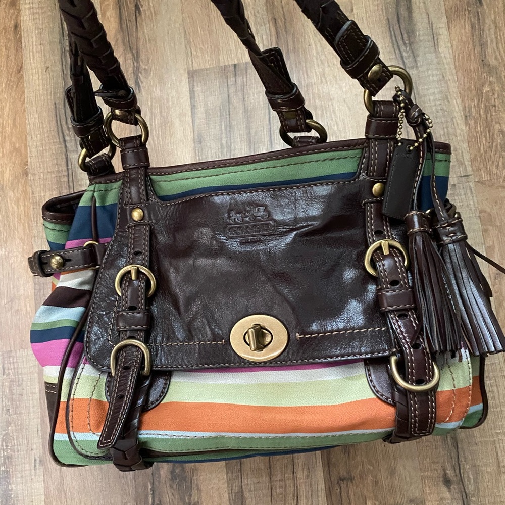 Multi colored Coach purse